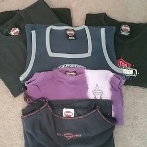 Lot of 6 Women's size small Harley Davidson shirts