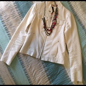 Daytrip white leather jacket