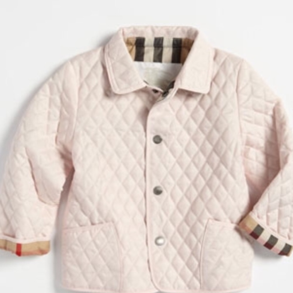 SOLD- Burberry Girls Quilted Jacket - Picture 6 of 6