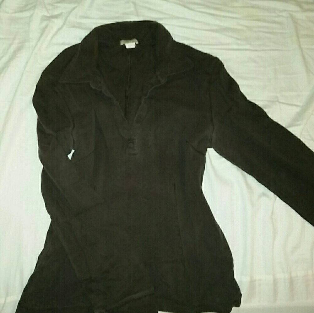 J Crew long-sleeved collared dark brown shirt!