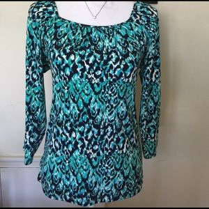 Ann Taylor scoop neck top with low cut back Sz M