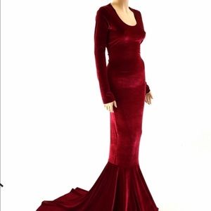 Velvet long sleeve dress