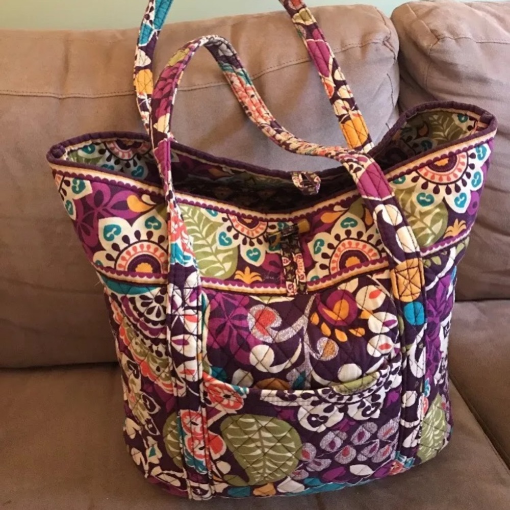 Vera Bradley Large Tote Bag - Retired Plum Crazy.