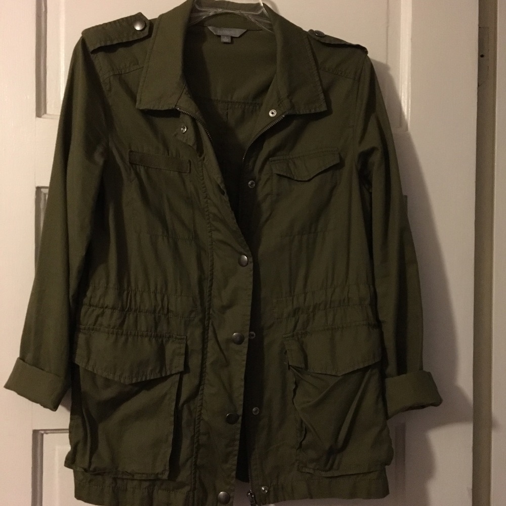 Green military jacket