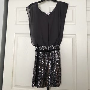 Silver and Chiffon Dress