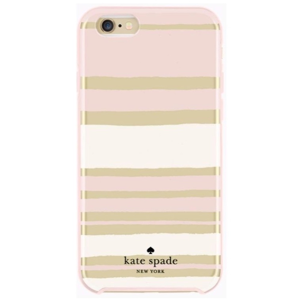 Kate Spade Gold Foil & Blush Pink Stripes Case