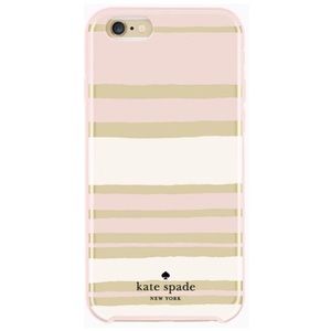 Kate Spade Gold Foil & Blush Pink Stripes Case