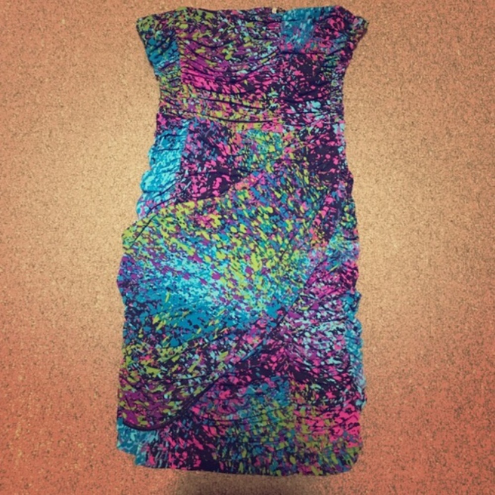 Strapless mini dress