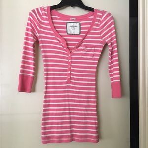 3/4 length striped shirt