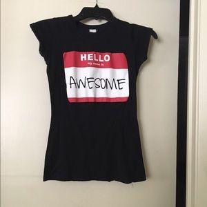 Hello my name is awesome, tee