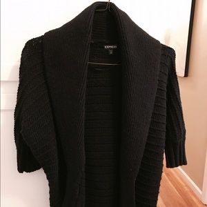 Express black quarter sleeve cardigan