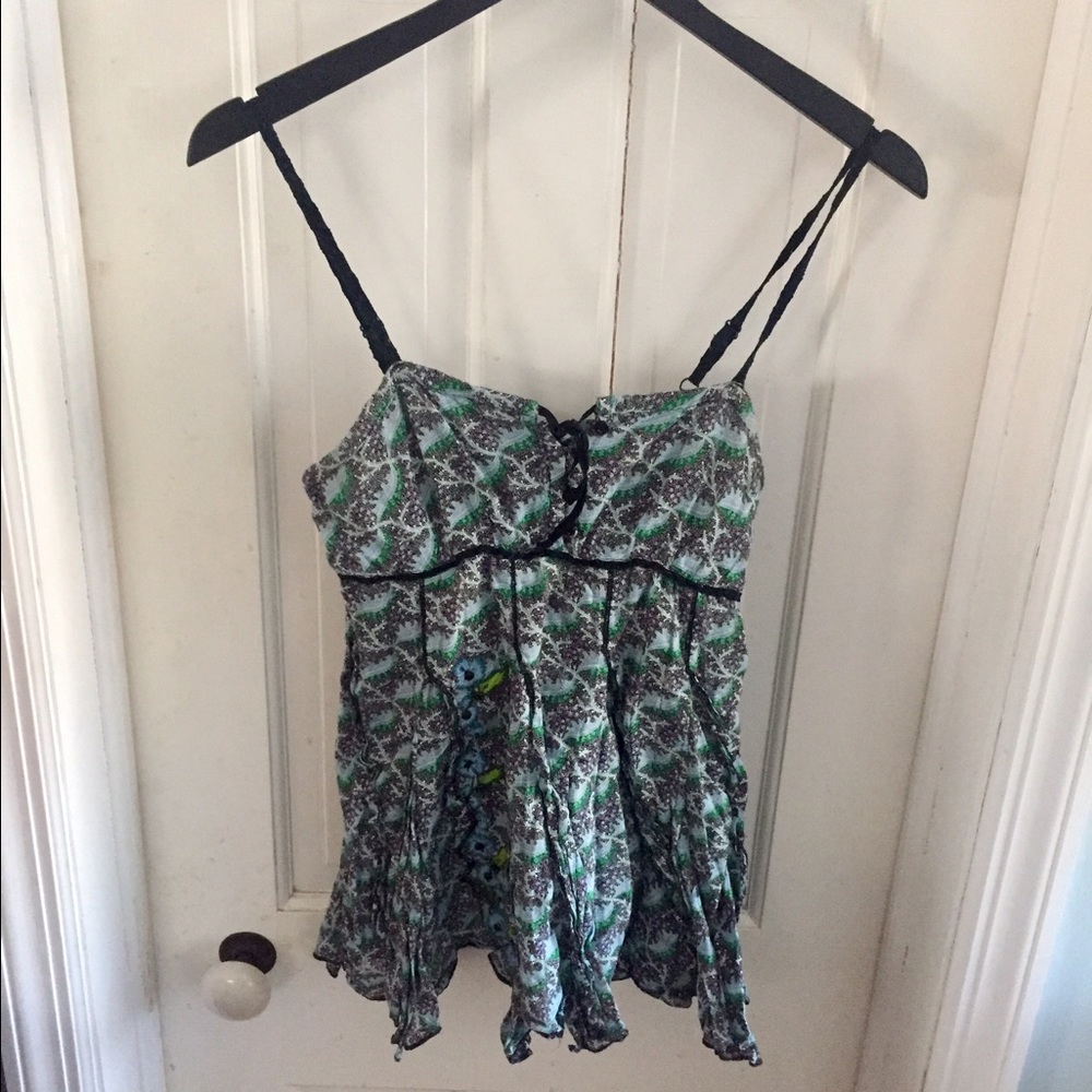 Free People Embroidered Tank