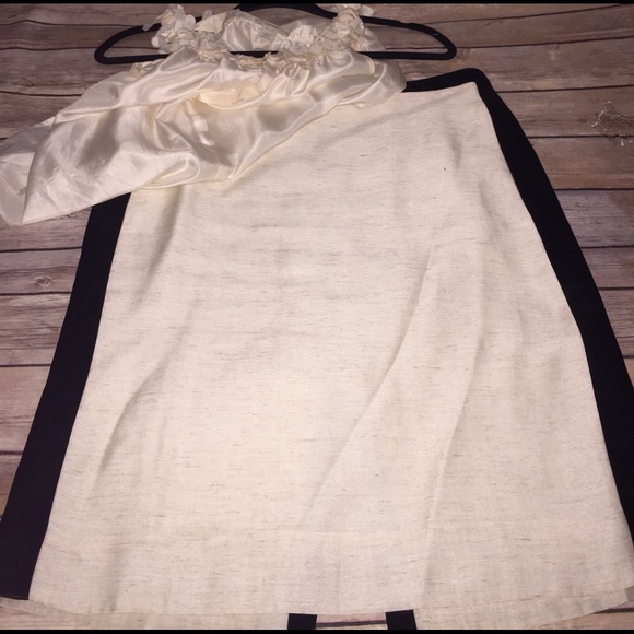 J Crew Black satin pencil skirt - Picture 2 of 4