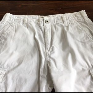 Express White Cargo Shorts Size 33