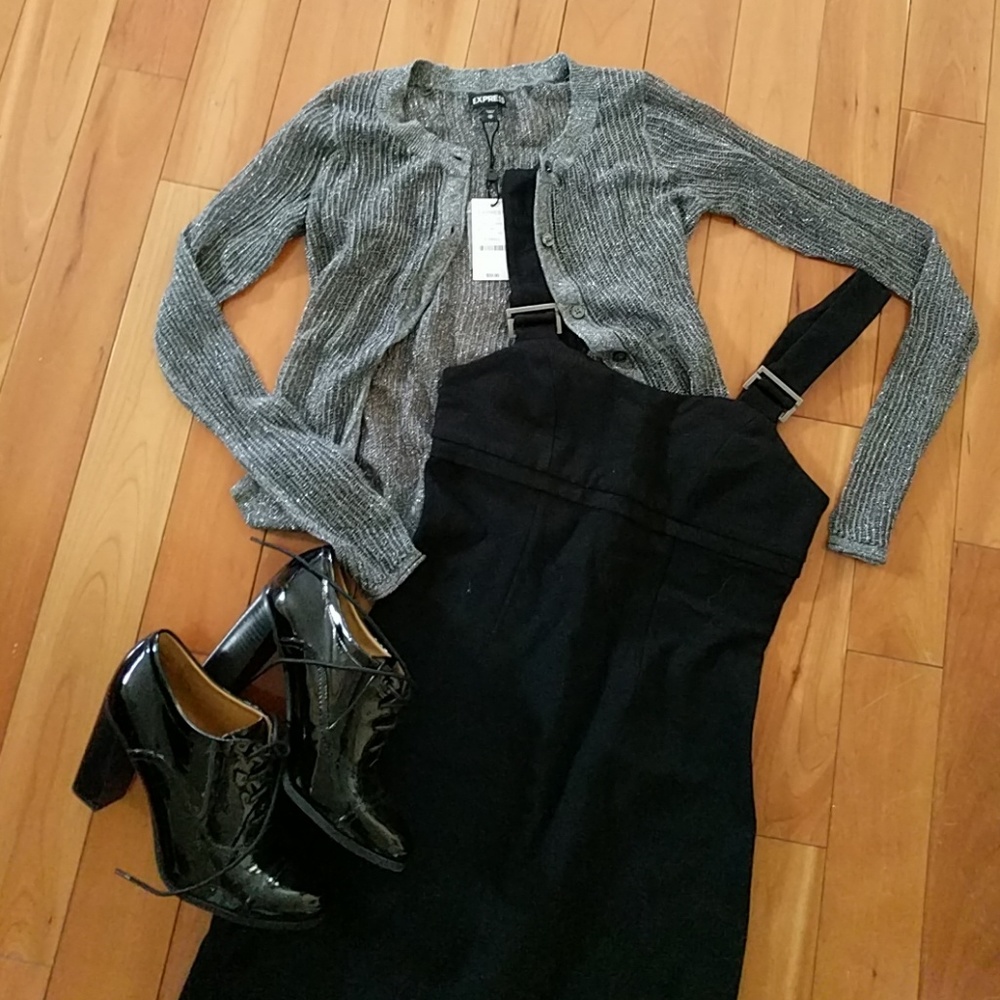 Express glitter mesh cardigan