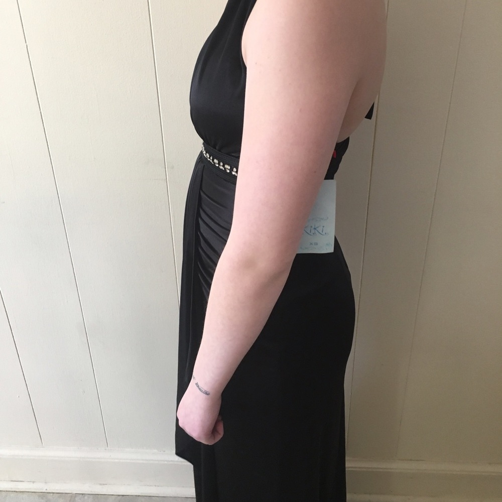 NWT black beaded prom dress xs - Picture 2 of 5