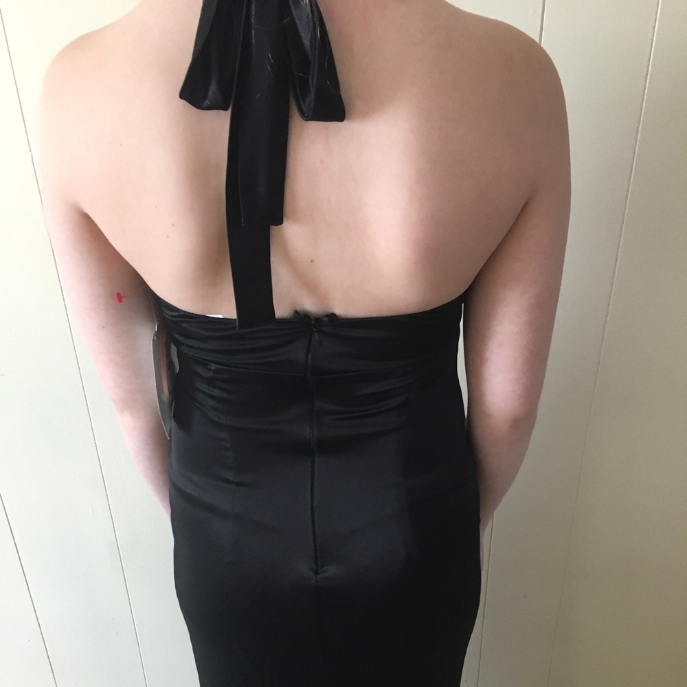 NWT black beaded prom dress xs - Picture 3 of 5