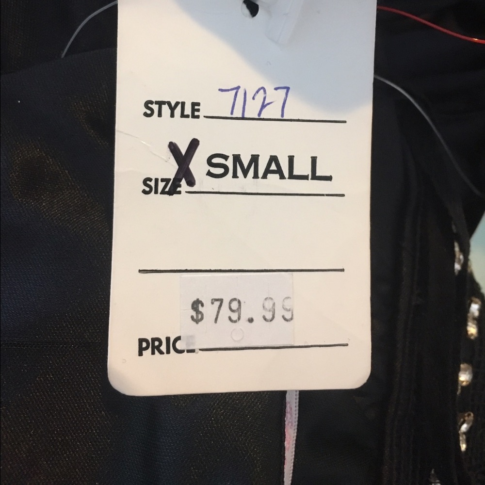 NWT black beaded prom dress xs - Picture 5 of 5