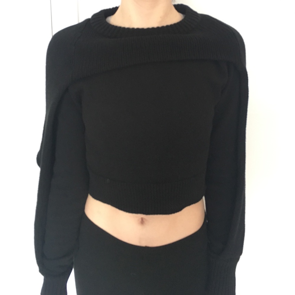 Nasty Gal Black Cape Sweater