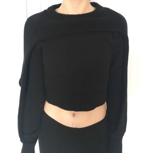 Nasty Gal Black Cape Sweater