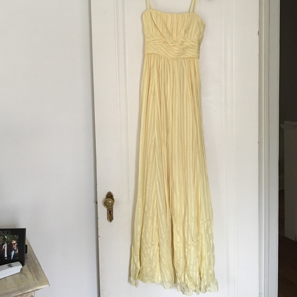 Yellow bcbg formal dress