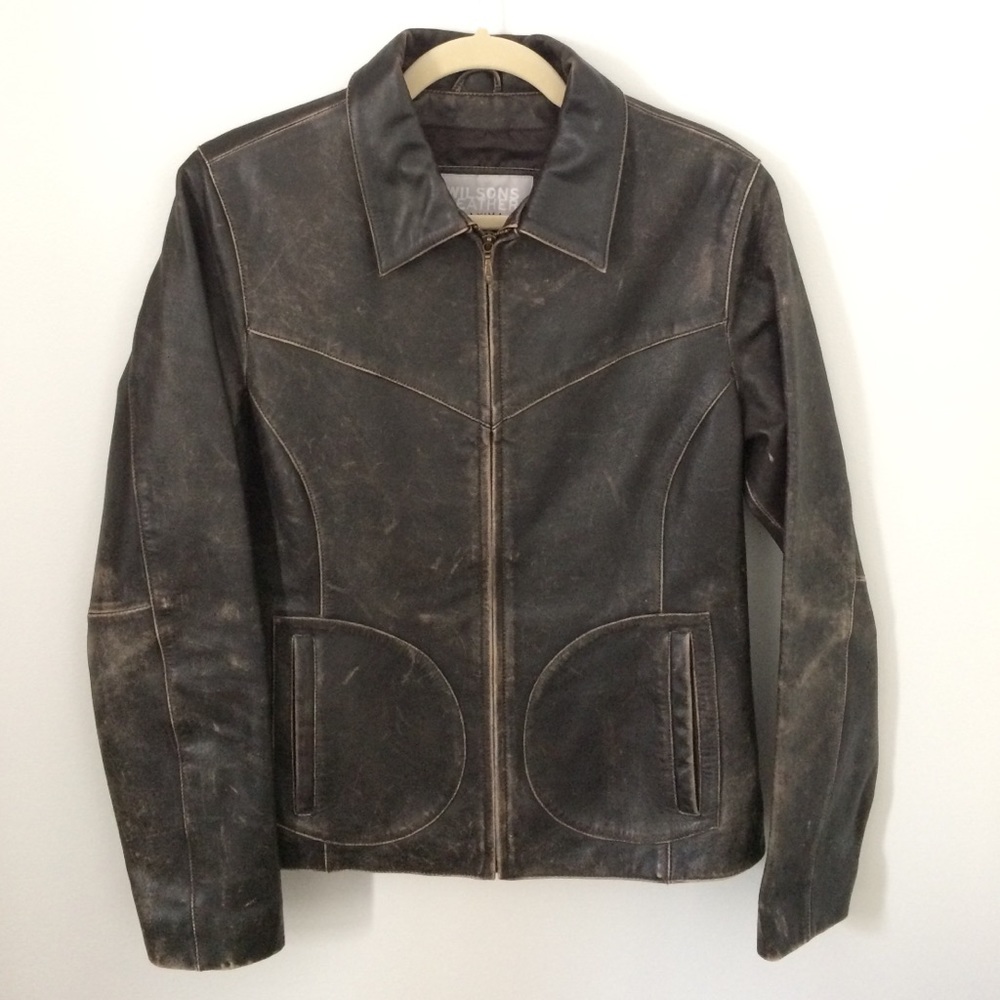 Distressed Wilson Leather Moto Jacket