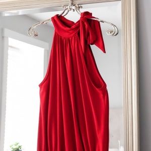 Express Red Halter Mini Dress