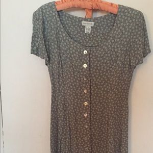 AnnTaylor Green Floral Mini Dress