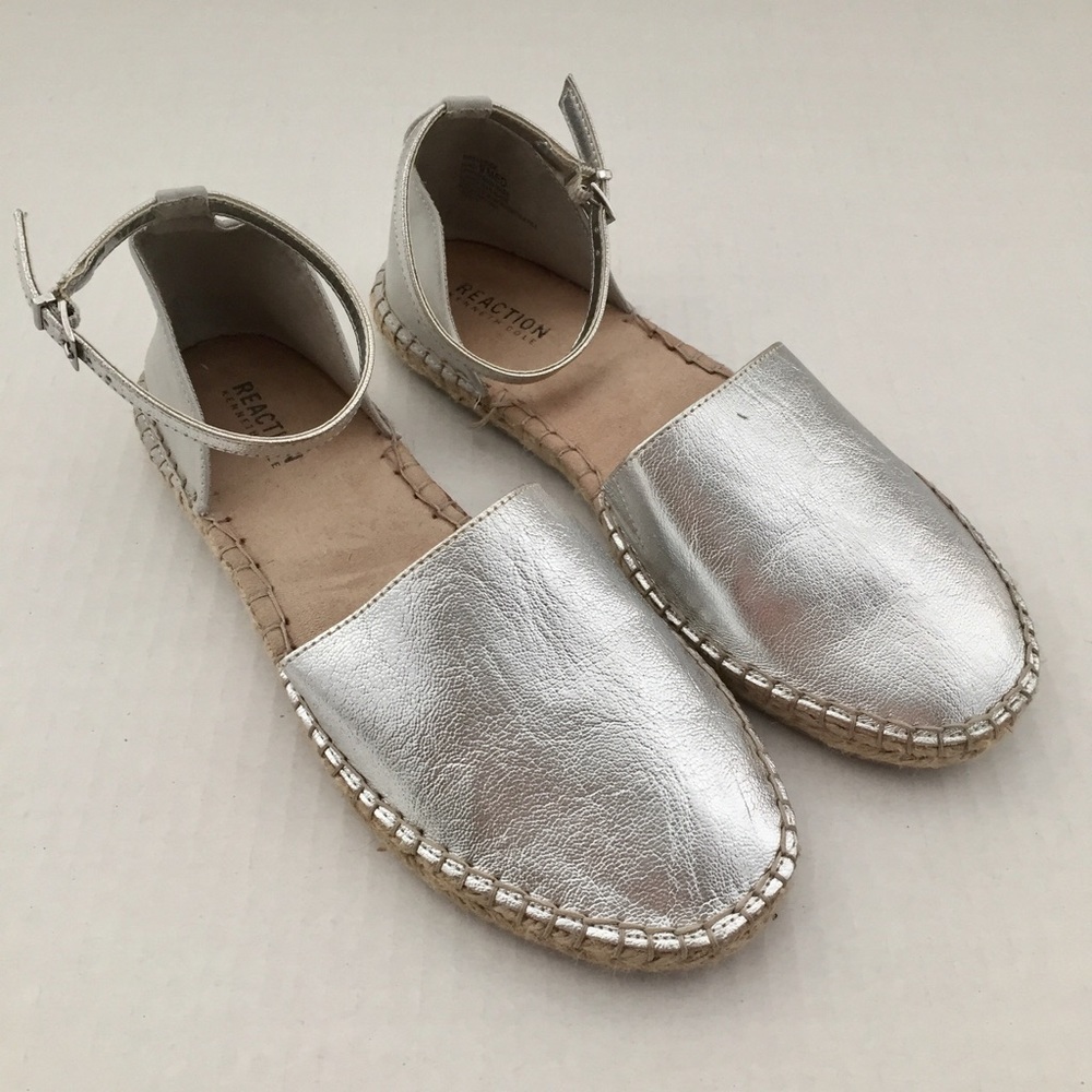 Kenneth Cole Reaction Silver Espadrilles