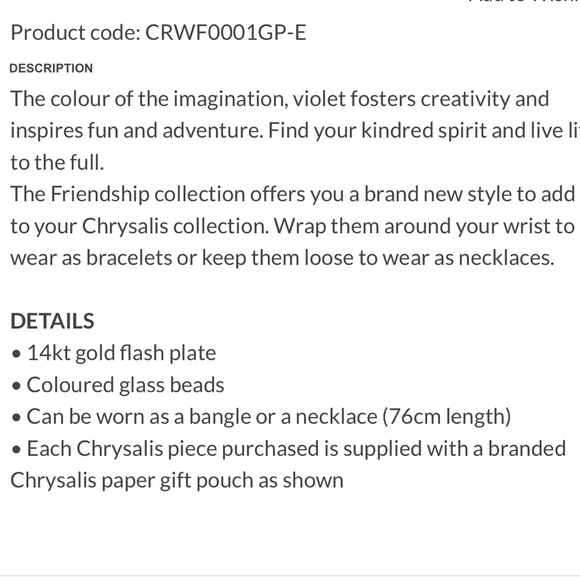 SALE•CHRYSALIS WRAP BRACELET/NECKLACE/ANKLET - Picture 4 of 4