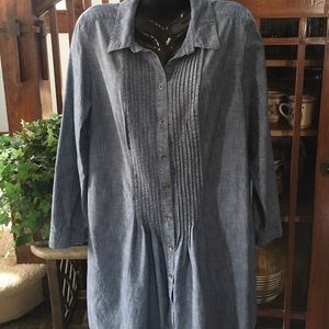 J Jill Chambray Shirtdress