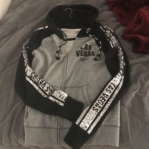 VS PINK SEQUIN HOODIE