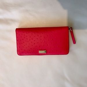 NWT Kate Spade Ostrich Leather Wallet