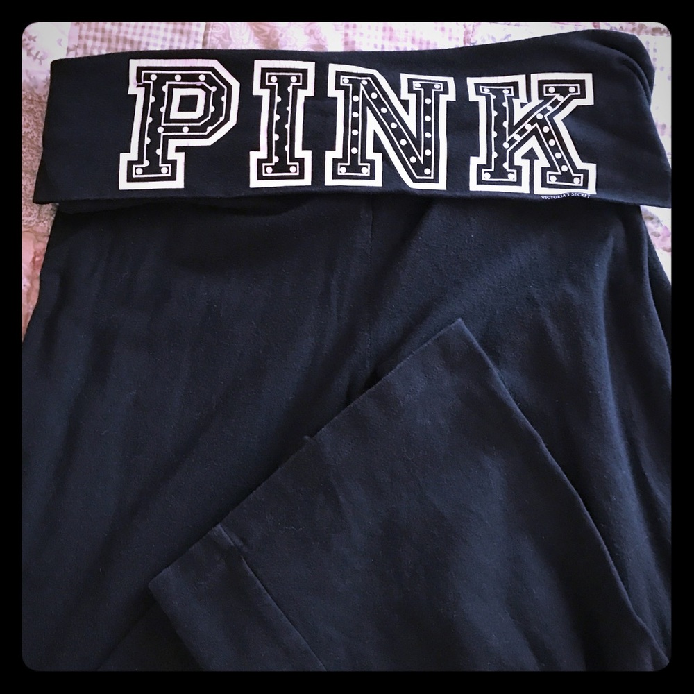 Black vs pink yoga pants size large