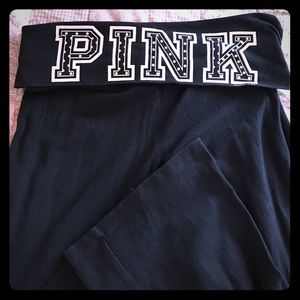 Black vs pink yoga pants size large