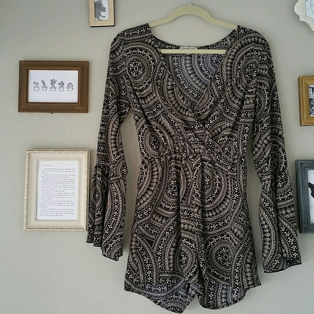 Charlotte Russe Bell Sleeve Romper