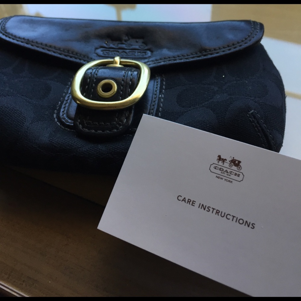 Authentic Black Coach Wristlet!