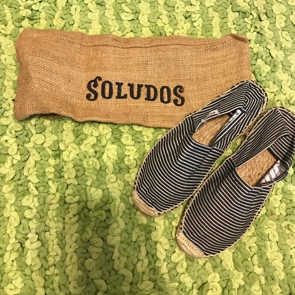 Soludos Shoes - Brand new Navy cream stripe Soludos espadrilles 37