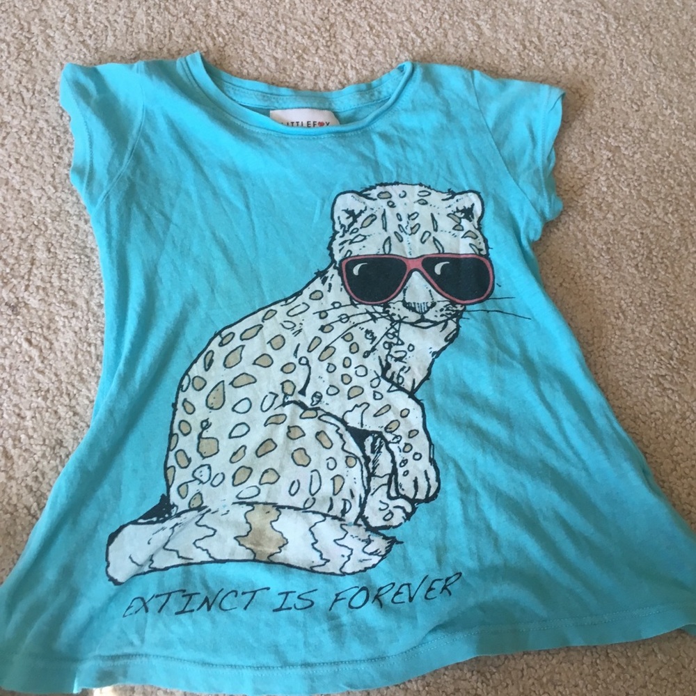 Little Fox, blue shirt