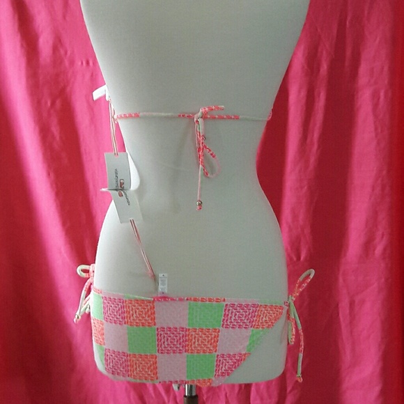 Neon Patchwork String Bikini - Picture 2 of 4