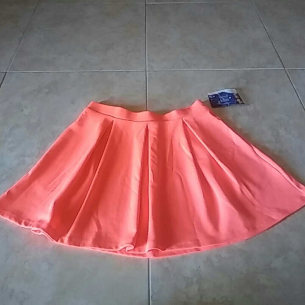 Neon orange skirt