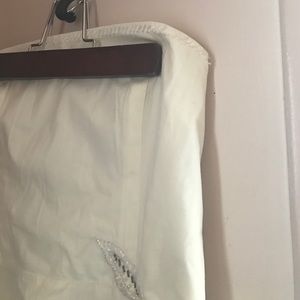 BCBG strapless white embroidered dress