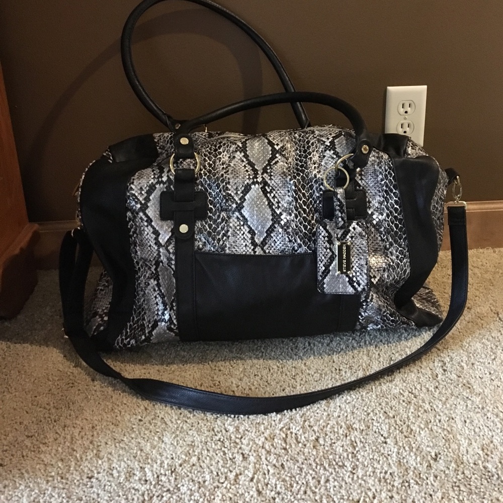 Steve Madden Snakeskin Duffel Bag