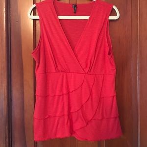 EUC Maurice's tiered peplum top
