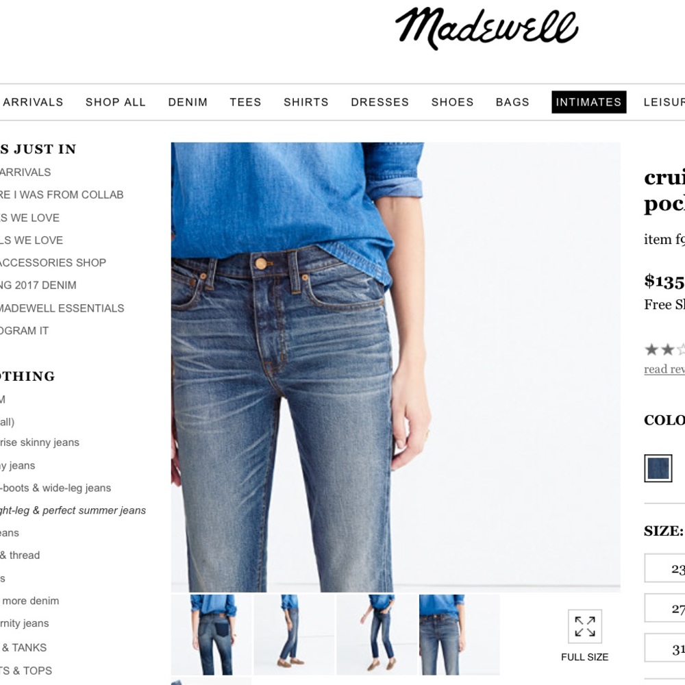 🚫SOLD🚫🆕MADEWELL cruiser straight jeans - Picture 2 of 4