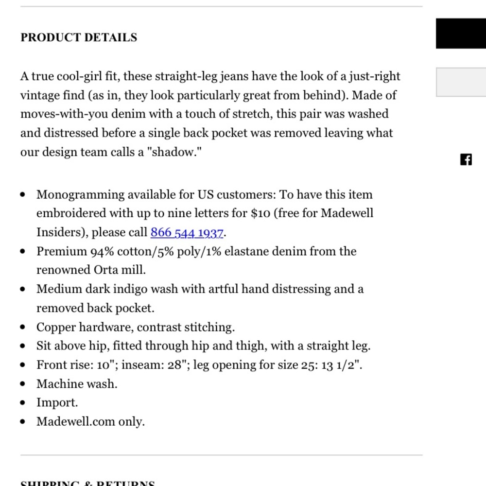 🚫SOLD🚫🆕MADEWELL cruiser straight jeans - Picture 4 of 4