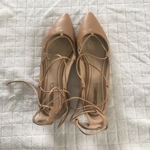 Zara lace up flats