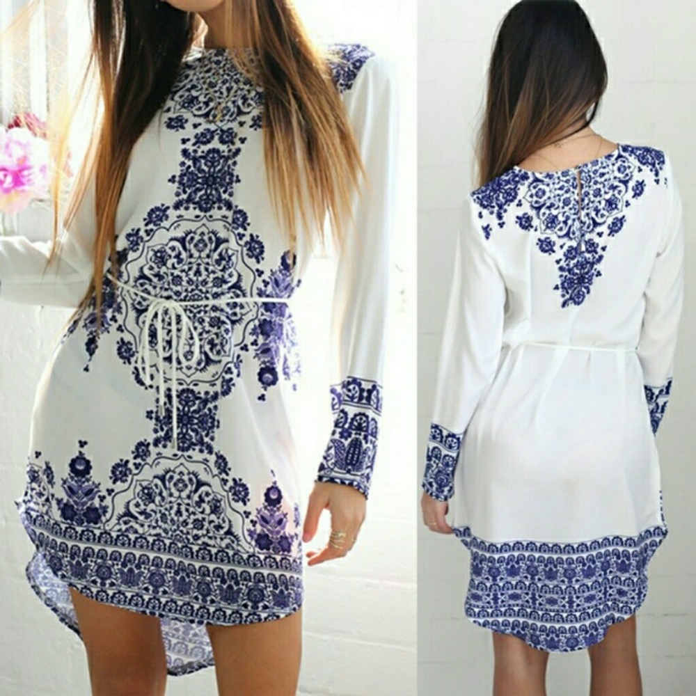 Blue & White Porcelain Dress - Picture 2 of 3