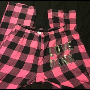 Vs PINK Pajama Pants- Medium