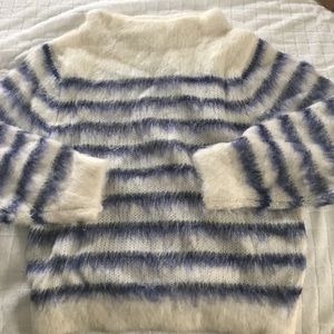 H&M stripe mohair sweater